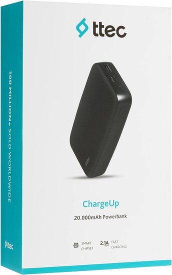 Внешний аккумулятор TTEC ChargeUp 20000mAh Powerbank. Цвет: черный (2BB210S)