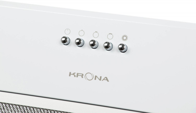 Вытяжка встраиваемая Krona Ameli 600 PB белый управление: кнопочное 1 мотор