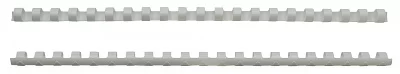 Пружины для переплета пластиковые Silwerhof d 10мм 41-55лист A4 белый (100шт) (1373586)