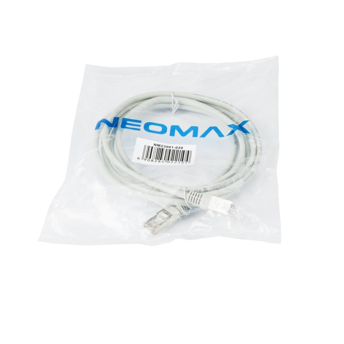 NEOMAX NM23001-020 Шнур коммут. FTP 2 м, cat.5е, серый, многожильный