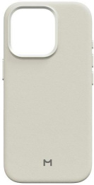 Чехол для смартфона Magssory Eco Leather Case CLT028 для iPhone 16 Pro Слоновая Кость CLT028i выступающий бортик для камеры, интегрированная рамка и кнопки из алюминия, поддержка MagSafe аксессуаров, материал: экокожа, внутренняя отделка из переработан