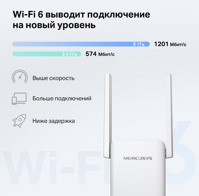 Повторитель беспроводного сигнала MERCUSYS ME70X, белый