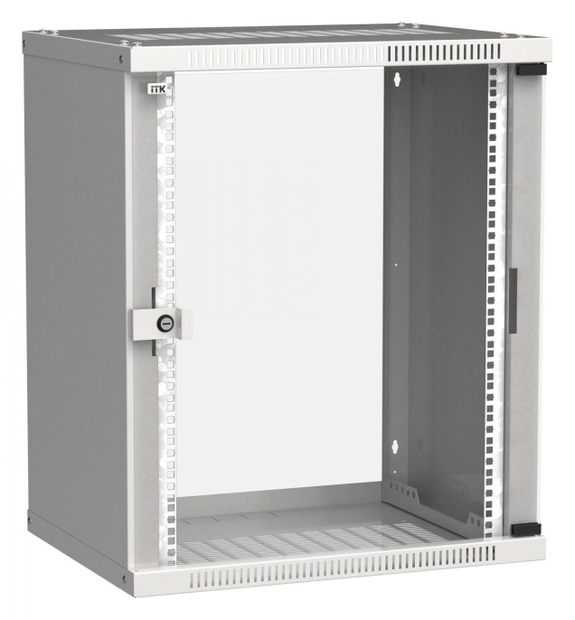 Шкаф коммутационный ITK Linea WE LWE3-15U64-GF настенный,  стеклянная передняя дверь,  15U,  600x715x450 мм
