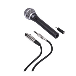 RITMIX RDM-155 Black {50 Гц - 10 кГц, 600 Ом, чувств. микр. -50 дБ, выход 6.3 мм, размер 50 x 50 x 180 мм, длина кабеля 5 м, пластик, черный}