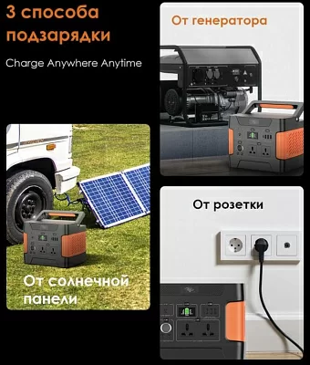 Мобильный аккумулятор Itel Solar Generator 600(ISG-65) 150000mAh 5A черный