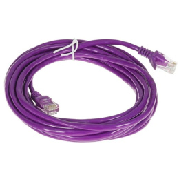 Кабель Cablexpert Патч-корд UTP  PP12-5M/V кат.5e, 5м, литой, многожильный (фиолетовый)