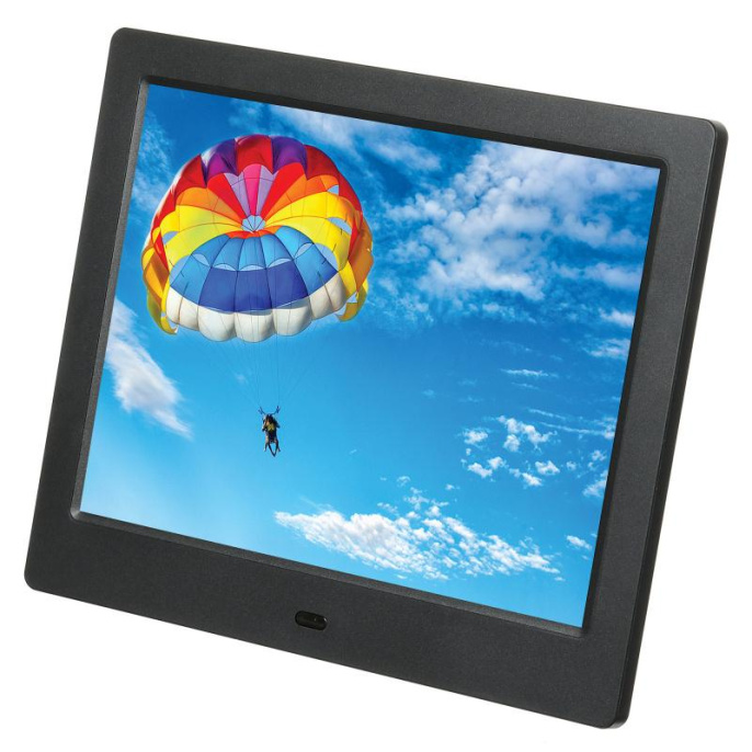 Фоторамка Digma 8" PF-843 IPS 1024x768 черный пластик ПДУ Видео (PF843BK)
