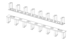 Аксессуар для шкафа Systeme Electric вертикальный кабельный органайзер Uniprom, 2x8 колец, черный UT8442