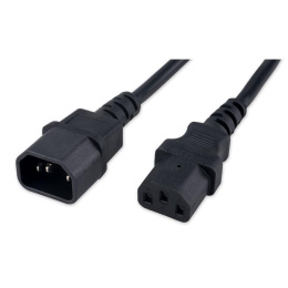 Гарнизон Кабель питания C13-C14, 3x1.0мм2, 16А, CCA, с заземлением, 1.8м, черный, пакет GPC-189-1-1.8M