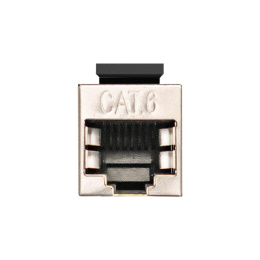 Exegate EX297347RUS Модуль проходной ExeGate CP45-KJ-SH-C5e/6 RJ45-RJ45 формата Keystone Jack, Кат.5e/6, экранированный