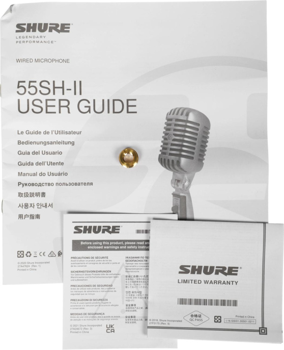 Микрофон проводной Shure 55SH серебристый