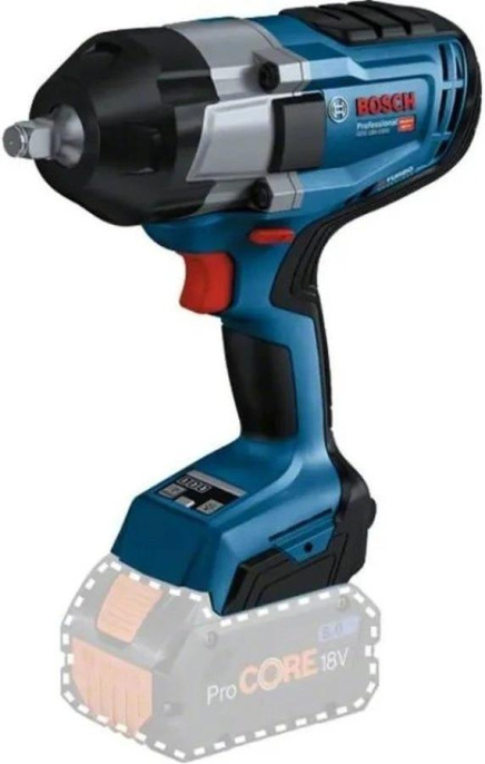 Гайковерт Bosch GDS 18V-1000 carton аккум. патрон:квад.1/2" 06019J8300