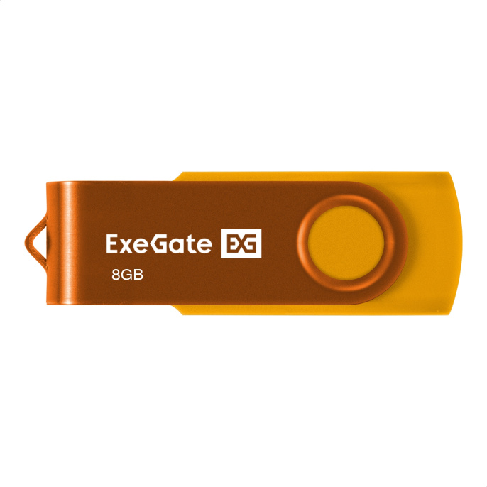 USB-флеш накопитель ExeGate Jet 8GB жёлтый USB2.0, 480Mbps, пластик/металл EX302037RUS