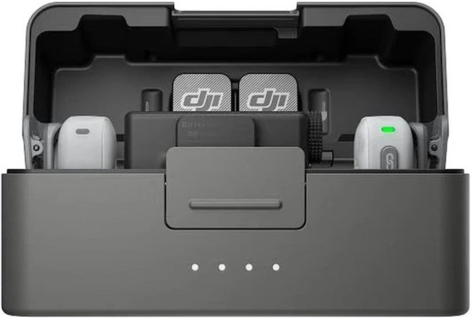 Радиосистема DJI Mic Mini 2 (2TX + 1RX + Charging Case) DJIMic2 электретный (малый конденсатор), петличный/портативный, для интервью и репортажей/для смартфонов, круговая направленность, 20-20000 Гц, разъем USB Type-C/3.5 мм, радиус 400м,  до 10.5 ч