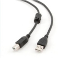 Bion Кабель интерфейсный USB 2.0 AM/BM, позолоченные контакты, ферритовые кольца, 1.8 м, черный [BXP-CCF-USB2-AMBM-018]