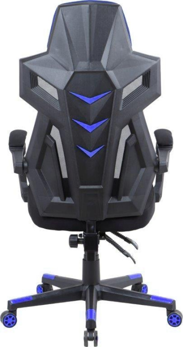 Кресло игровое Oklick 111G, сетка/ткань, до 150кг, черный/синий
