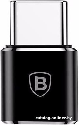 Переходник Baseus CAMOTG-01 Type-C (M) to Micro USB (F), без провода, Black (передача данных, питание устройств, вилка-розетка, 2.4А)