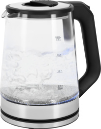 Чайник электрический Vitek VT-WK1081 2л. 1900Вт черный/серебристый корпус: стекло