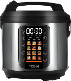 Мультиварка RED SOLUTION M4250,  860Вт,   серебристый/черный