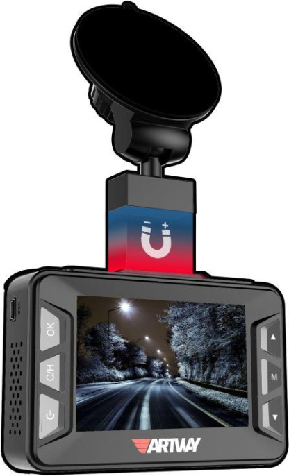 Видеорегистратор-радар детектор ARTWAY MD-108, GPS