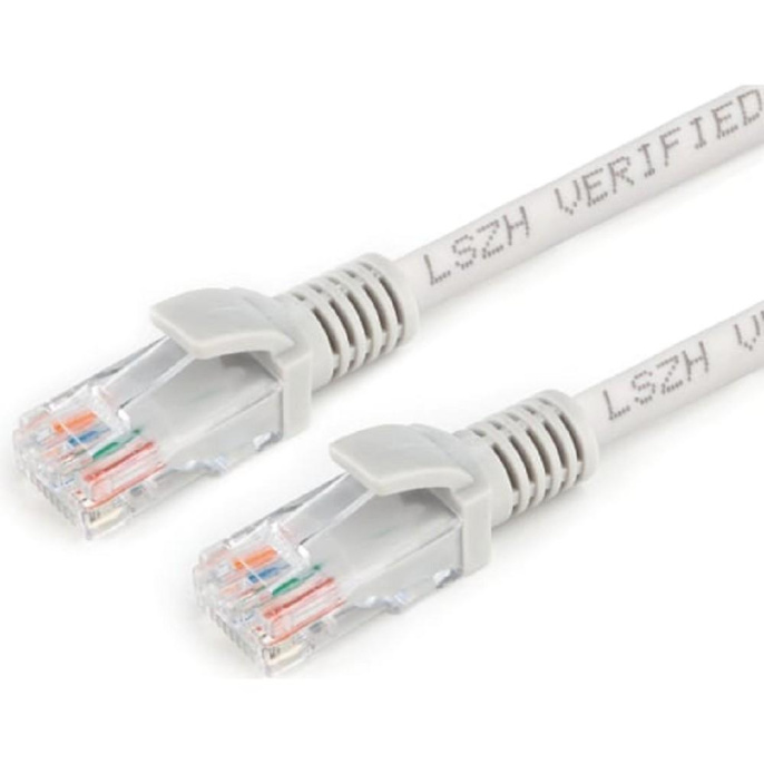 Cablexpert Патч-корд LSZH медный UTP кат.5e, 0.5м, литой, многожильный серый [PP30-0.5M]