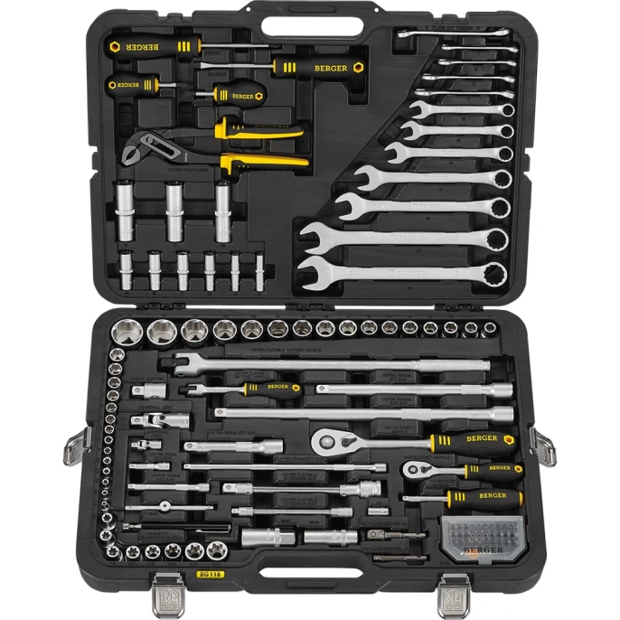 Универсальный набор инструментов 118 предметов Berger BG BG118-1214