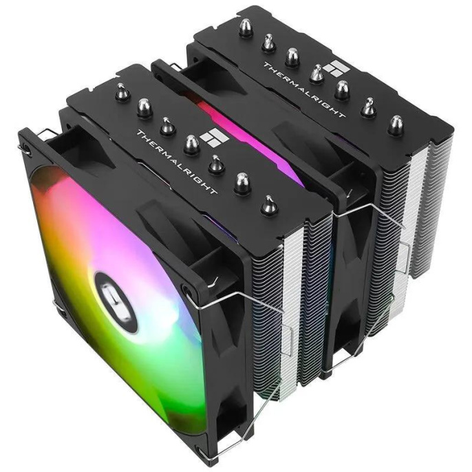 Кулер для процессора/ CPU Cooler Thermalright Phantom Spirit 120 SE ARGB 4-pin PWM, 154mm, Ni/CU, 7x6mm, ARGB, 2x120mm, 66.17CFM, 25.6dBA, 1500RPM, S: 1700, 1200, 115X, AM5, AM4 (PS120-SE-ARGB)