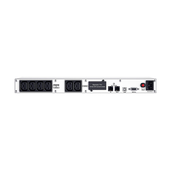 Источник бесперебойного питания CyberPower OR600ERM1U-RU Line-Interactive 600VA/360W USB/RS-232/SNMPslot /RJ11/45 4+2 IEC С13