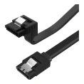 Угловой кабель SATA 5bites EXPRESS, v3.0, 6 Гбит/сек, 0.5м, черный SATA3-7PL50A-BK