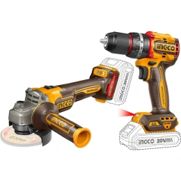 Набор INGCO 20В, BL шуруповерт 66Нм и УШМ 115/125 мм SUPER INDUSTRIAL CKLI20273