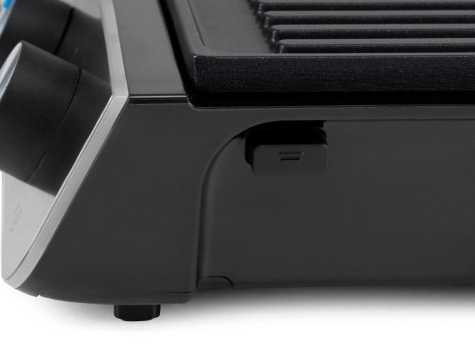 Электрогриль DOMFY Metal DSM-EG502,  черный и серебристый