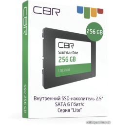 CBR SSD-256GB-2.5-LT22, Внутренний SSD-накопитель, серия "Lite", 256 GB, 2.5", SATA III 6 Gbit/s, SM2259XT, 3D TLC NAND, R/W speed up to 550/520 MB/s, TBW TB 128