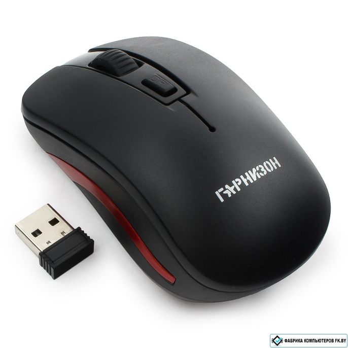 Гарнизон Мышь беспров. GMW-420, чип X2, черный, 1600 DPI, 3 кн.+ колесо-кнопка, блистер