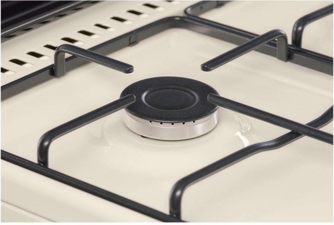 Плита Газовая Nordfrost GG6061Y бежевый металлическая крышка реш.сталь