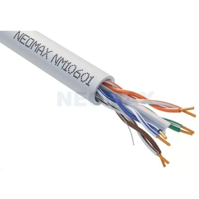 Кабель NEOMAX [NM10601] U/UTP cat.6 4 пары (305 м) 0.57 мм (23 AWG) Медь, PVC; Fluke Tested