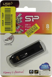 Флеш накопитель 8Gb Silicon Power Blaze B21, USB 3.2, Черный SP008GBUF3B21V1K