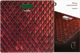 Весы напольные электронные Starwind SSP6035 макс.180кг рисунок/красный