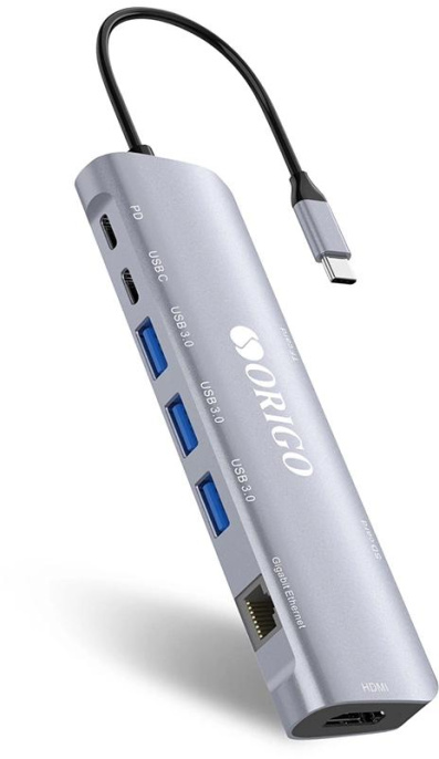 Разветвитель USB-C Origo OU3360NPD 3порт. серебристый OU3360NPD/A1A