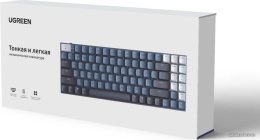 Клавиатура UGREEN KU102-15228, USB+BT, 89 клавиши, 15 режимов подсветки, Blue
