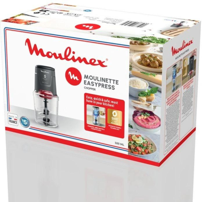 Измельчитель электрический Moulinex AT740HF2 0.5л. 600Вт серый/красный (1510003082)