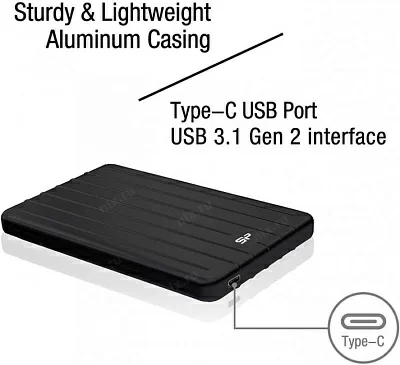 SP512GBPSD75PSCK SSD Siliсon Power 512 GB B75 Pro чёрный. USB Type-C. USB 3.2