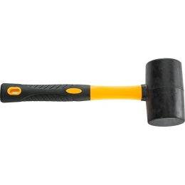 Резиновый молоток киянка HARDY 65 мм, ручка 2K, черный 2028-920065
