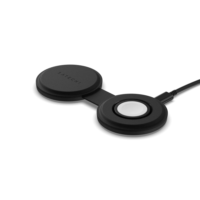 Переносное зарядное устройство Satechi Qi2 OntheGo 2-in-1 Wireless Charger. Цвет: чёрный (ST-QTG21K)