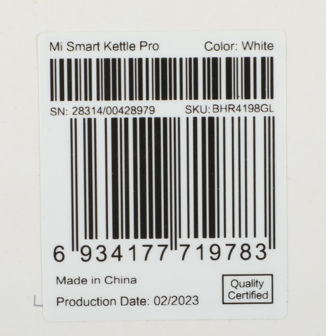 Чайник электрический Xiaomi Mi Smart Kettle Pro, 1.5л, металл/пластик