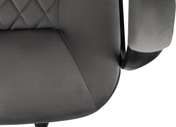 Кресло руководителя Бюрократ CH-730, ткань, до 120кг, топ-ган, фиксированные подлокотники,  темно-серый