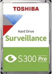 Жесткий диск Toshiba S300 Pro Surveillance 10TB MD10ADA10TV 3.5", SATA 3.0 (6Gbps), 7200 об/мин, буфер 512 МБ, линейная скорость 281/268 МБ/с, технология CMR, наполнение воздух