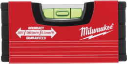 Уровень Milwaukee Minibox 10см 4932459100 коробчатый профиль, акриловая ампула, точность 0.029° 0.0005", 0.5 мм/м