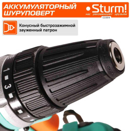 Шуруповерт STURM! CD3614, 2Ач,  с двумя аккумуляторами