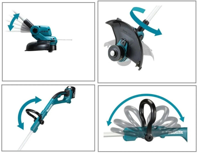 Триммер электрический Makita DUR193RF,  аккумуляторный,  18В,  3Ач,  с 1 АКБ, с ЗУ