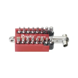 Набор бит с рукояткой-ключом ProsKit SD-2616 16 бит, реверс С00037386